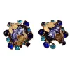 【SUGEBEINI】 Retro basket-shaped diamond-encrusted flower earrings, court-style metal diamond-encrusted stud earrings ZEH00082 Application Scenario